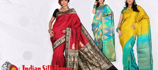 Traditional silk sarees