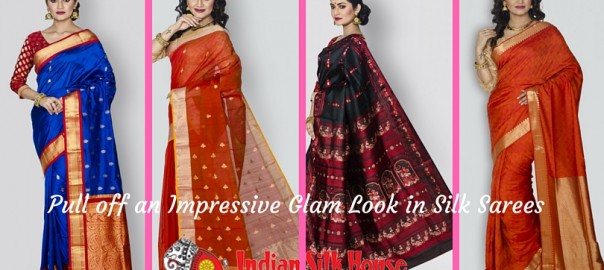 Pull off an Impressive Glam Look in Silk Sarees