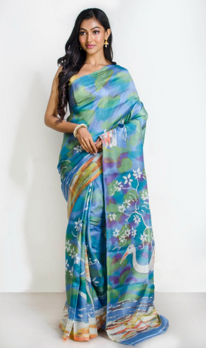 PRINTED SILK SAREE