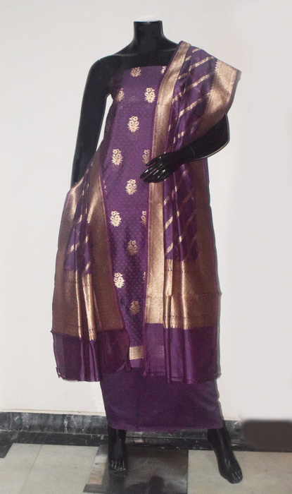 CHANDERI SUIT SET