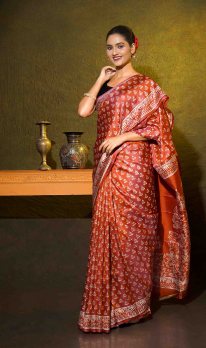 PRINTED SILK SAREE