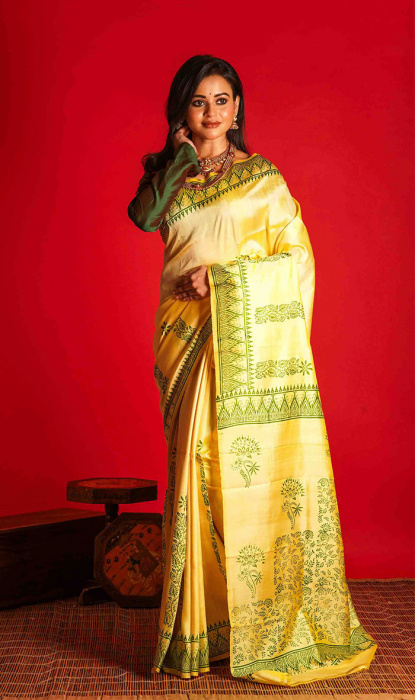 PRINTED SILK SAREE