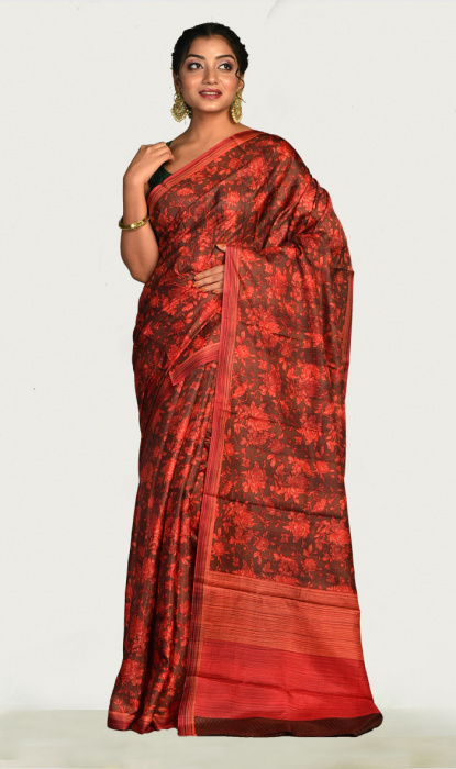 PRINTED SILK SAREE