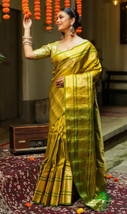 SILK GADHWAL SAREE