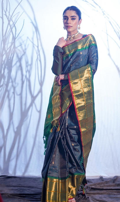 SILK GADHWAL SAREE