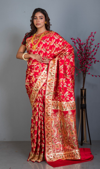 RED BENARASI SAREE