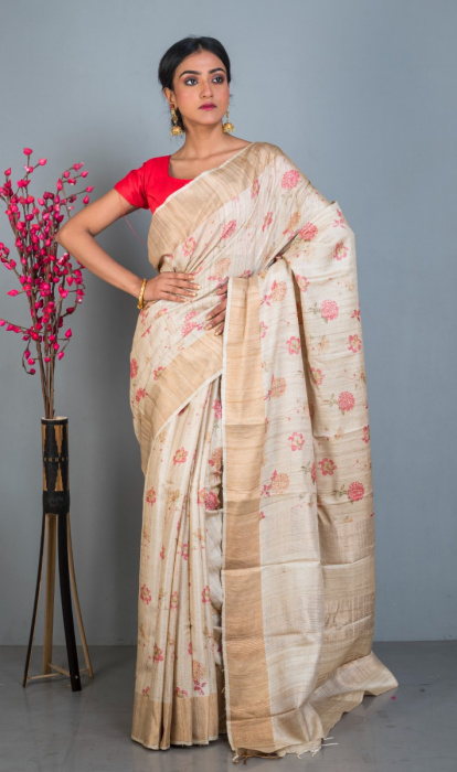 PRINTED TUSSAR SAREE