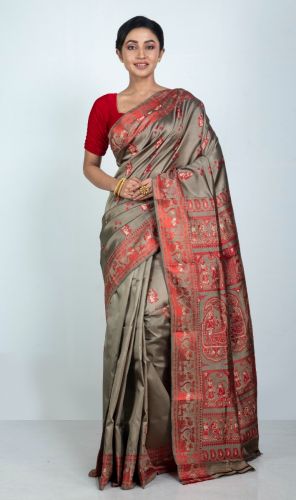 Baluchari Swarnachari 100% Pure Silk Saree Bollywood Bridal Wedding Party  wear | eBay