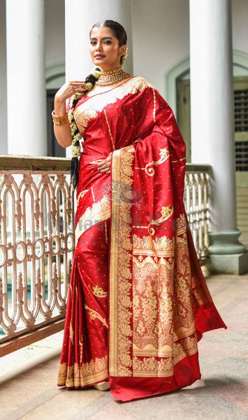 Banarasi Silk Saree - Buy Pure Banarasi Silk Sarees Online| Designer sari |  Samyakk