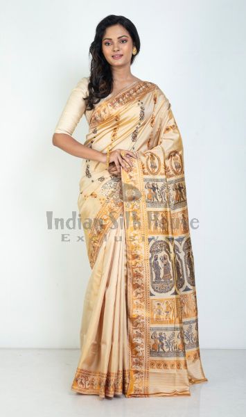Red Pure Silk Meenakari Swarnachuri Saree With Blouse Piece - 04AP10016B8 |  Indian Silk House Agencies