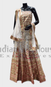 BROCADE UNSTITCHED LEHENGA