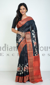 PRINTED TUSSAR SAREE